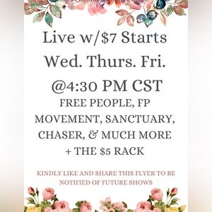 $7 STARTS ON NWT LISTED & UNLISTED FREE PEOPLE, FP MOVEMENT, CHASER, SANCTUARY